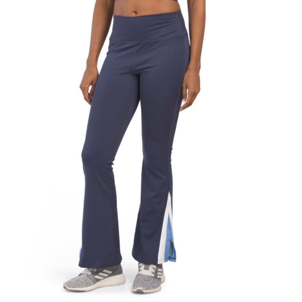 WILO Cobalt/Navy Split Hem Flare Leg Pants Size Small